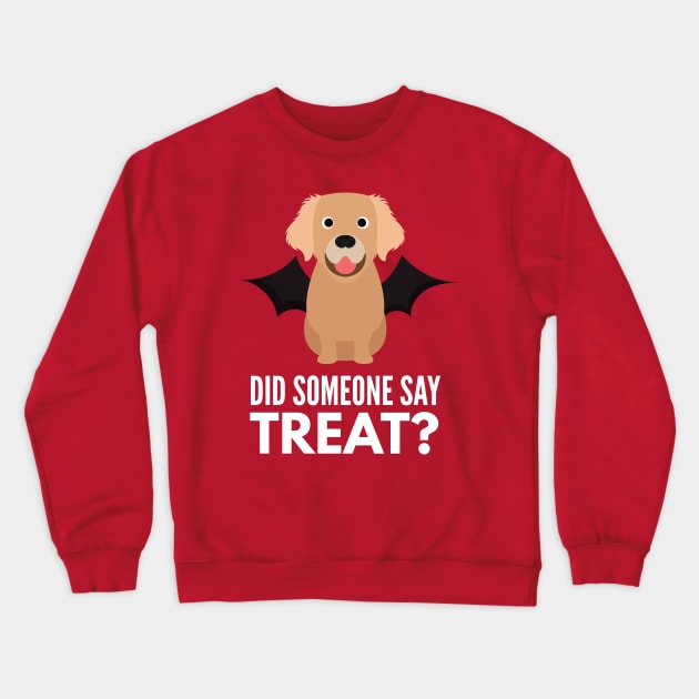 Golden Retriever Halloween Trick or Treat Crewneck Sweatshirt by DoggyStyles